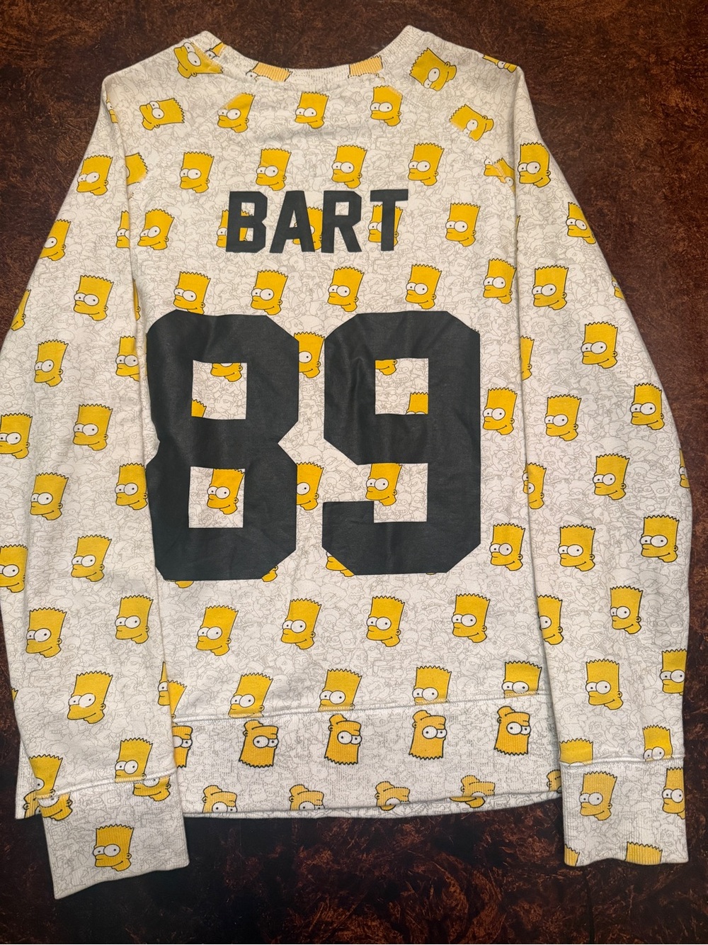Graphic Bart 89 Long Sleeve Sweatshirt - Cream & Yellow